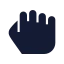 Hold icon with solid sharp style