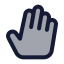 Hold icon with duotone standard style
