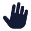 Hold icon with solid sharp style