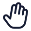 Hold icon with stroke rounded style
