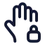 Holdlocked icon with stroke rounded style