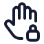 Holdlocked icon with stroke rounded style