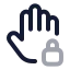 Holdlocked icon with twotone rounded style