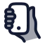 Holdphone icon with duotone rounded style