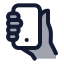 Holdphone icon with duotone standard style