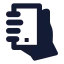 Holdphone icon with solid sharp style
