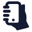 Holdphone icon with solid standard style