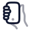 Holdphone icon with twotone rounded style