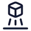 Hologram icon with stroke rounded style