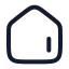 Home icon with stroke rounded style
