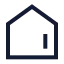 Home icon with stroke sharp style