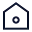 Home icon with stroke sharp style