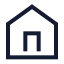 Home icon with stroke sharp style
