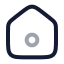 Home icon with twotone rounded style