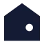 Home icon with solid sharp style