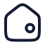 Home icon with stroke rounded style