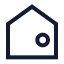 Home icon with stroke sharp style