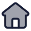 Home icon with duotone standard style