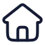 Home icon with stroke rounded style
