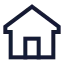 Home icon with stroke sharp style
