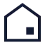 Home icon with stroke sharp style