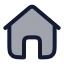 Home icon with duotone rounded style