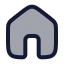 Home icon with duotone rounded style