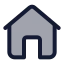 Home icon with duotone standard style