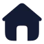 Home icon with solid rounded style