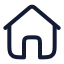 Home icon with stroke rounded style