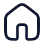 Home icon with stroke rounded style