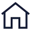 Home icon with stroke sharp style