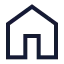 Home icon with stroke sharp style