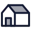Home icon with duotone standard style
