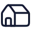 Home icon with stroke rounded style