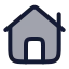 Home icon with duotone rounded style