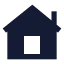 Home icon with solid sharp style