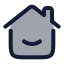 Home icon with duotone rounded style