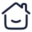 Home icon with stroke rounded style