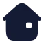 Home icon with solid rounded style