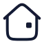 Home icon with stroke rounded style