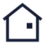 Home icon with stroke sharp style