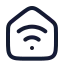 Homewifi icon with stroke rounded style