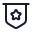 Honourstar icon with stroke rounded style