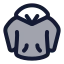 Hoodie icon with duotone rounded style