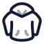 Hoodie icon with twotone rounded style