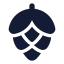 Hop icon with solid rounded style