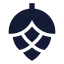 Hop icon with solid sharp style