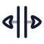 Horizontalresize icon with twotone rounded style