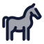 Horse icon with duotone standard style